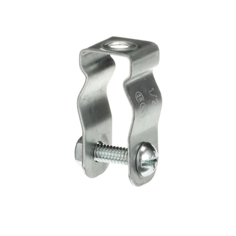 Steel City 6H0-B 6H-B Conduit Hanger, 1/2 x 3/8 to 1/2 in, For Use With 1/2 to 4 in EMT, Rigid and Pipe Conduits, Steel, Electro Galvanized
